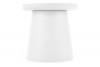 LAGIS Okrągły minimalistyczny stolik kawowy biały biały - zdjęcie 4