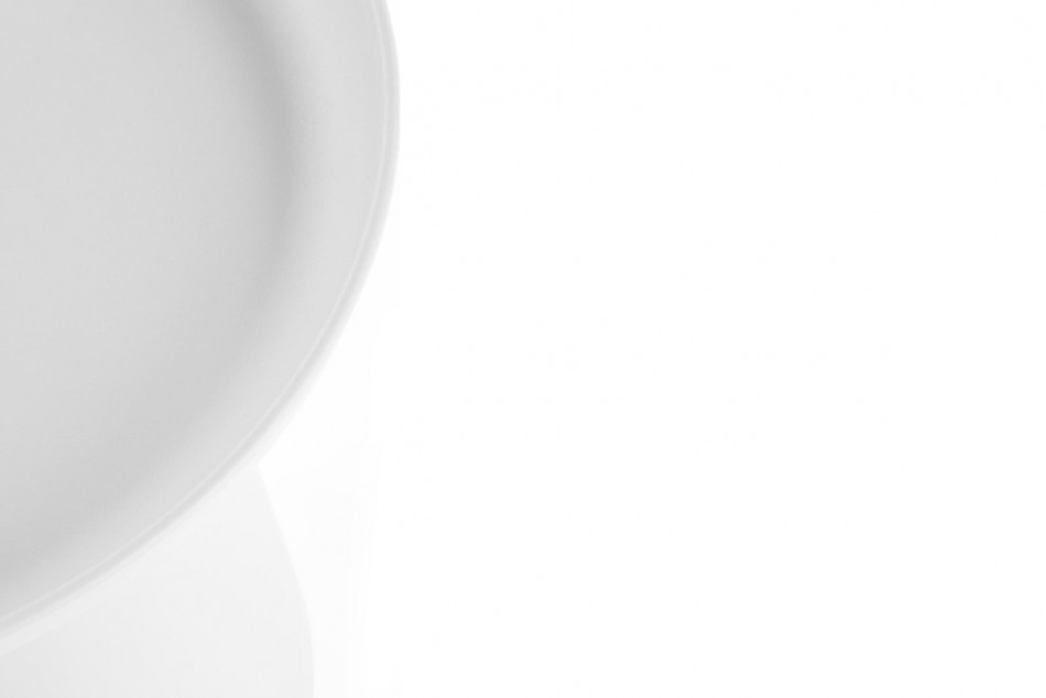 LAGIS Okrągły minimalistyczny stolik kawowy biały biały - zdjęcie 5
