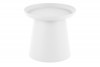 LAGIS Okrągły minimalistyczny stolik kawowy biały biały - zdjęcie 1