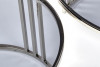 AGESTIS Komplet dwóch szklanych stolików kawowych glamour przeroczysty/srebrny - zdjęcie 4