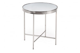 COLPI, https://konsimo.pl/kolekcja/colpi/ Mały okrągły stolik pomocniczy do salonu srebrny srebrny - zdjęcie