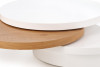 RENARIO Nowoczesny stolik kawowy z trzema blatami w stylu japońskim biały/dąb złoty - zdjęcie 4
