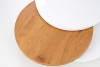 RENARIO Nowoczesny stolik kawowy z trzema blatami w stylu japońskim biały/dąb złoty - zdjęcie 3