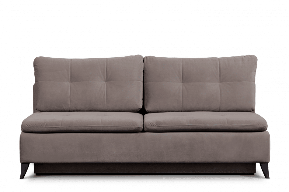 AGAVI Pikowana kanapa z funkcją spania z toperem ciemnobeżowa ciemny beżowy - zdjęcie 0