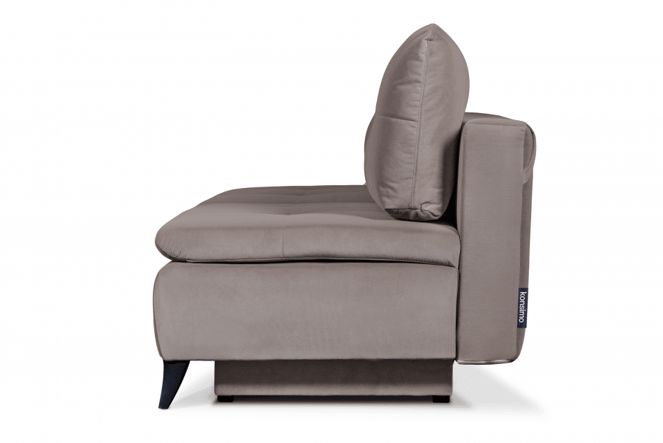 AGAVI Pikowana kanapa z funkcją spania z toperem ciemnobeżowa ciemny beżowy - zdjęcie 4
