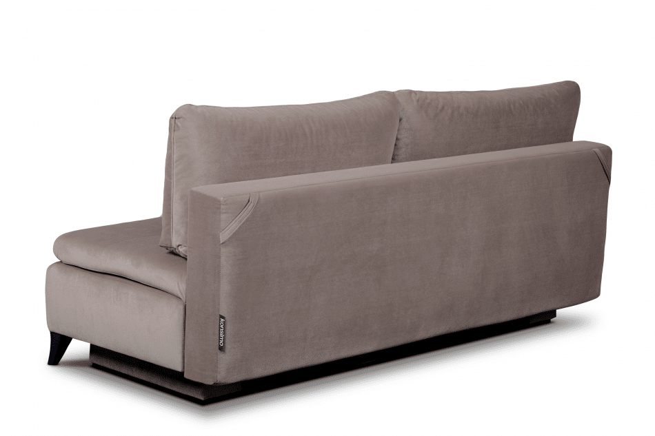 AGAVI Pikowana kanapa z funkcją spania z toperem ciemnobeżowa ciemny beżowy - zdjęcie 3