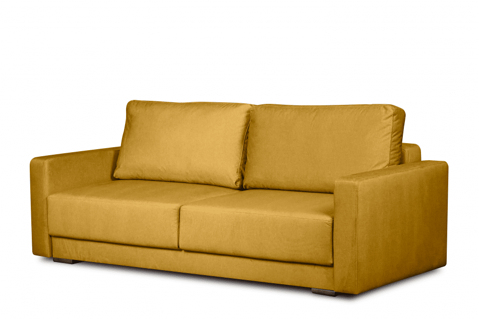 RUVIS Sofa rozkładana do przodu 150x200 cm żółta żółty - zdjęcie 2