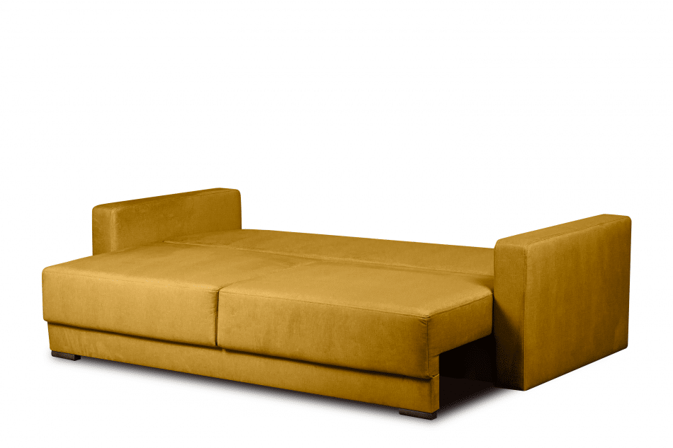RUVIS Sofa rozkładana do przodu 150x200 cm żółta żółty - zdjęcie 4