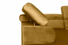OVIS Rozkładany narożnik lewy z zagłówkami welurowy musztardowy musztardowy - zdjęcie 11