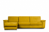 ALOPI Narożnik lewy z funkcją spania z materacem żółty żółty - zdjęcie 1