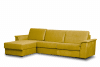 ALOPI Narożnik lewy z funkcją spania z materacem żółty żółty - zdjęcie 3