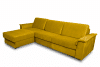 ALOPI Narożnik lewy z funkcją spania z materacem żółty żółty - zdjęcie 8