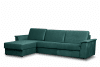 ALOPI Narożnik lewy z funkcją spania z materacem ciemnozielony ciemny zielony - zdjęcie 3