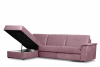 ALOPI Narożnik lewy z funkcją spania z materacem różowy różowy - zdjęcie 5