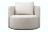 RAGGI Fotel obrotowy boucle biały baranek biały - zdjęcie 9