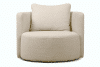 RAGGI Fotel obrotowy boucle jasnobeżowy baranek jasny beżowy - zdjęcie 6