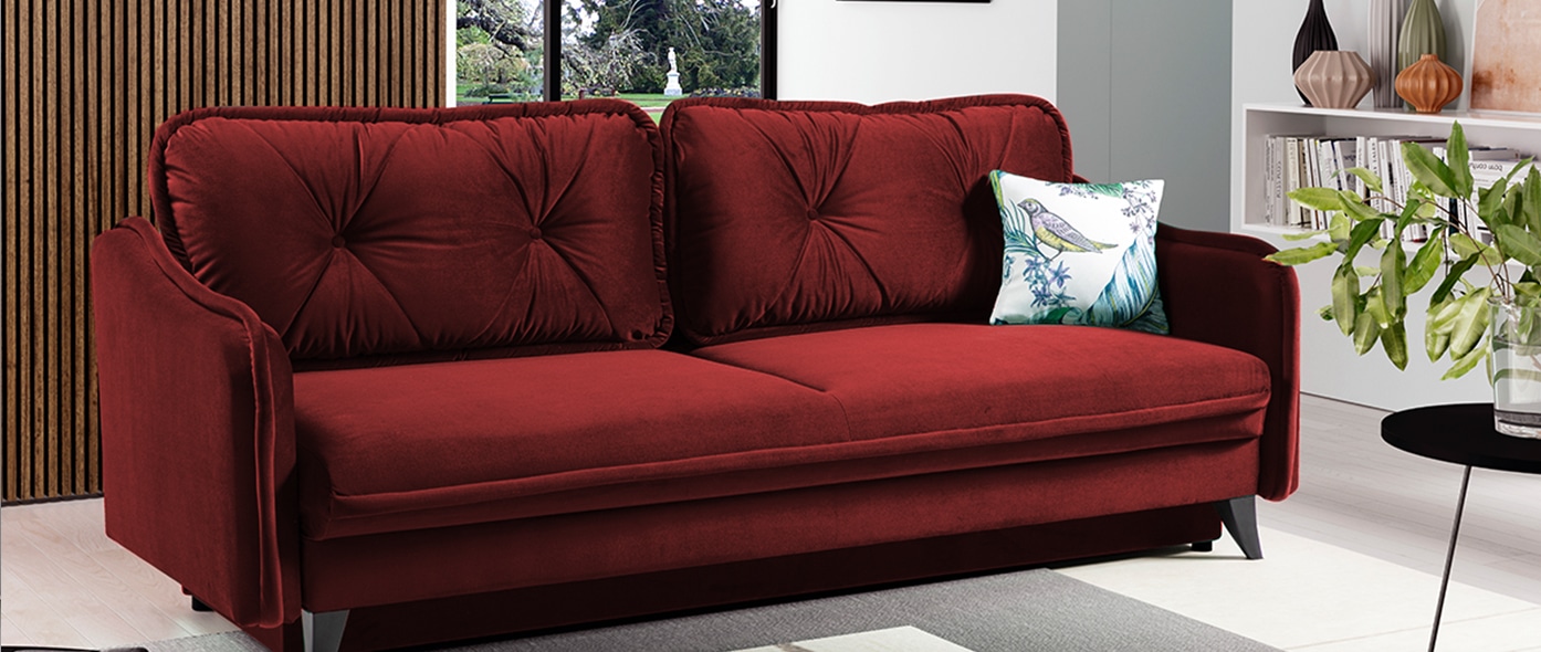 czerwona sofa