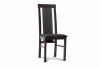 ECTIN Drewniane krzesło wenge tkanina pleciona szara szary/wenge - zdjęcie 1