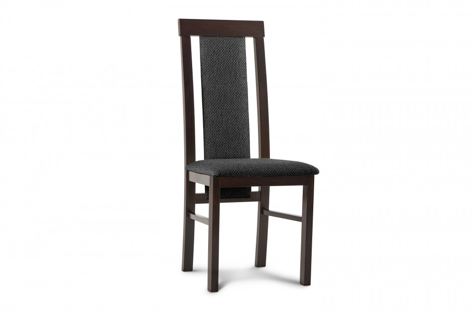ECTIN Drewniane krzesło wenge tkanina pleciona szara szary/wenge - zdjęcie 0