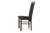 ECTIN Drewniane krzesło wenge tkanina pleciona szara szary/wenge - zdjęcie 3
