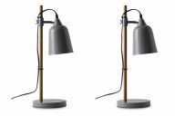 Elegancka szara lampa stołowa 2szt.
