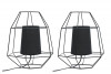 MERLI Lampa stołowa w stylu loftowym 2szt czarny - zdjęcie 1