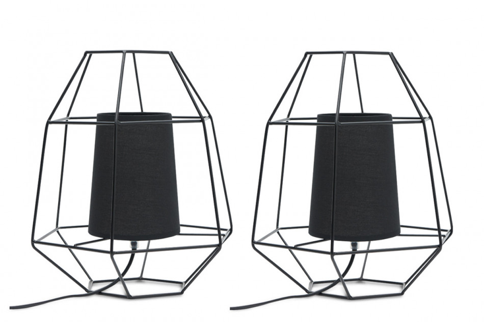 MERLI Lampa stołowa w stylu loftowym 2szt czarny - zdjęcie 0