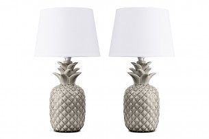 AREDI, https://konsimo.pl/kolekcja/aredi/ Lampa ananas biała do sypialni 2szt. biały - zdjęcie