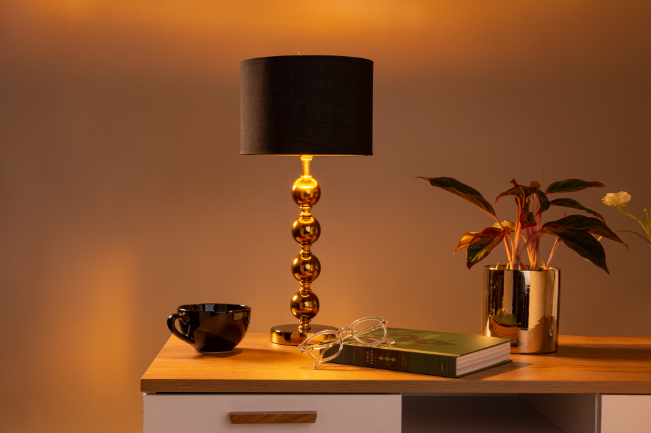 RASI Stylowa lampa stołowa czerń i złoto 2szt. złoty/czarny - zdjęcie 1