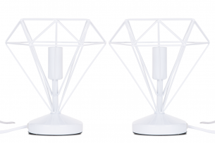 ACOS, https://konsimo.pl/kolekcja/acos/ Lampa stołowa minimalistyczna biała 2 szt. biały - zdjęcie