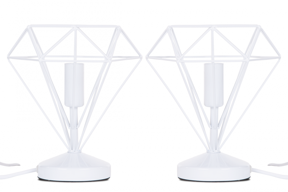 ACOS Lampa stołowa minimalistyczna biała 2 szt. biały - zdjęcie 0
