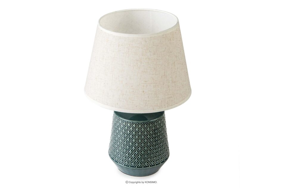 SOPI Lampa stołowa w stylu retro 2szt. beżowy/morski - zdjęcie 4