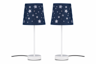 Lampa dla chłopca w gwiazdki granatowa do pokoju dziecięcego 2szt.
