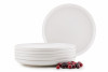 VICTO Zestaw talerzy obiadowych na 6 osób biały biały/matowy - zdjęcie 1