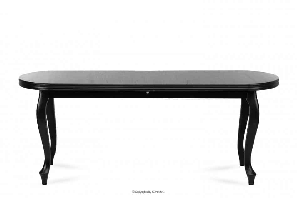 ALTIS Duży stół rozkładany 200 cm vintage czarny czarny - zdjęcie 0