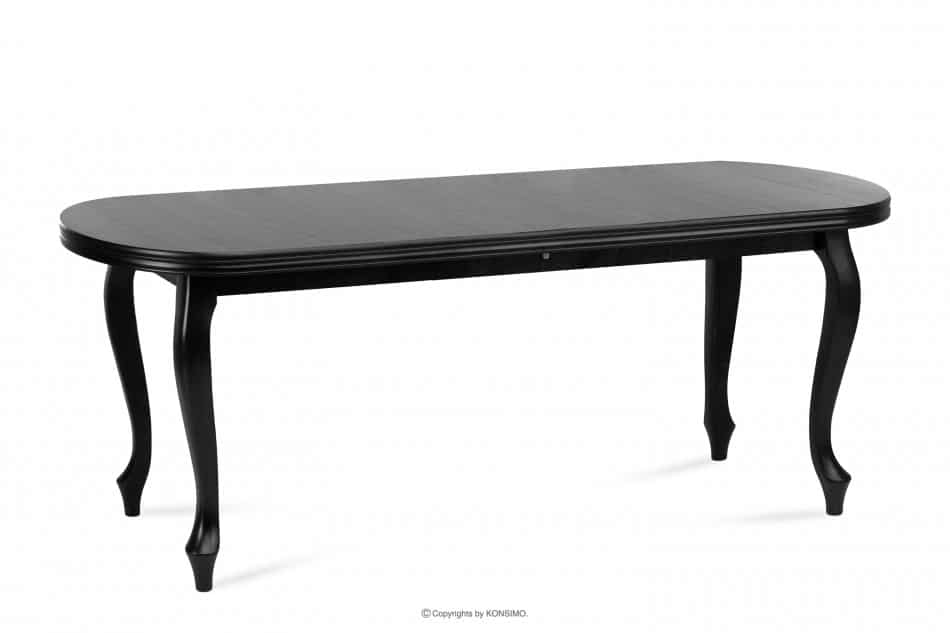 ALTIS Duży stół rozkładany 200 cm vintage czarny czarny - zdjęcie 2