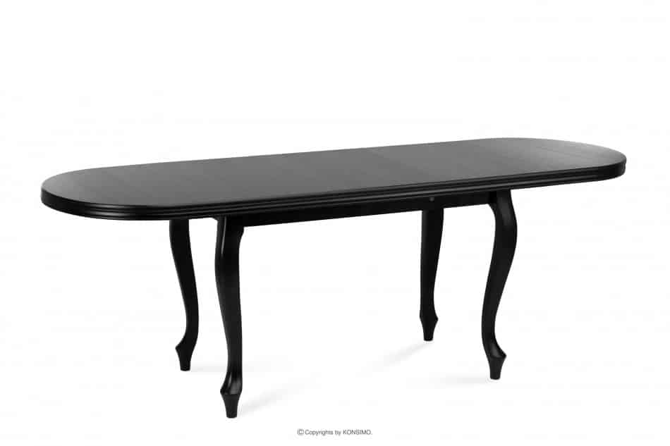 ALTIS Duży stół rozkładany 200 cm vintage czarny czarny - zdjęcie 4