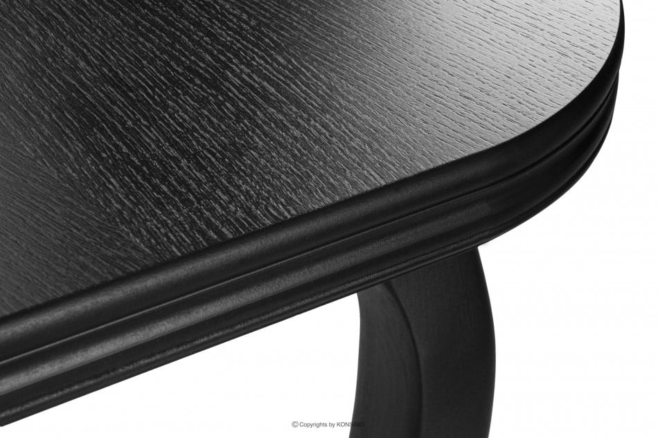 ALTIS Duży stół rozkładany 200 cm vintage czarny czarny - zdjęcie 9