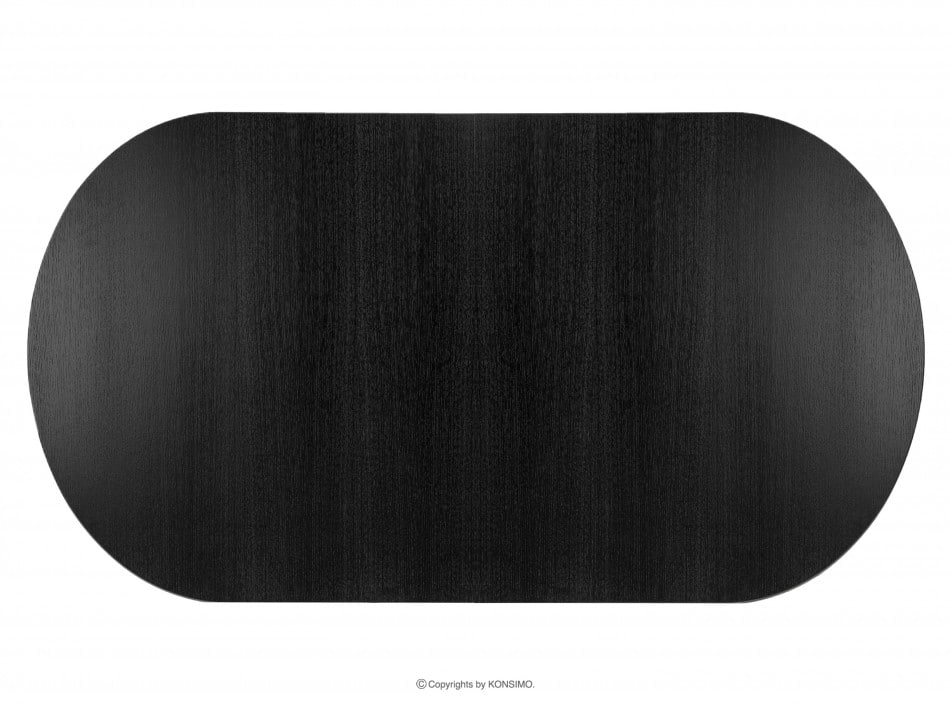 ALTIS Duży stół rozkładany 200 cm vintage czarny czarny - zdjęcie 6