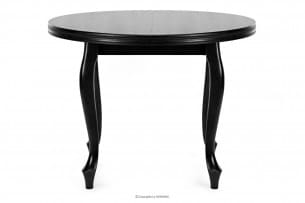 ALTIS, https://konsimo.pl/kolekcja/altis/ Okrągły stół rozkładany glamour czarny czarny - zdjęcie