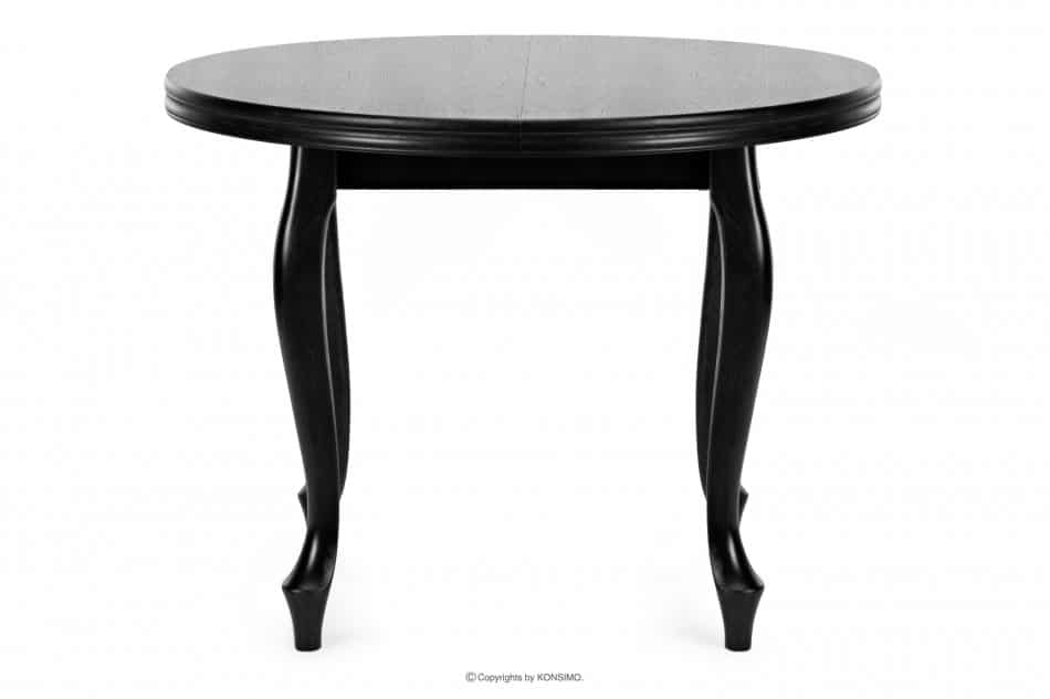 ALTIS Okrągły stół rozkładany glamour czarny czarny - zdjęcie 0