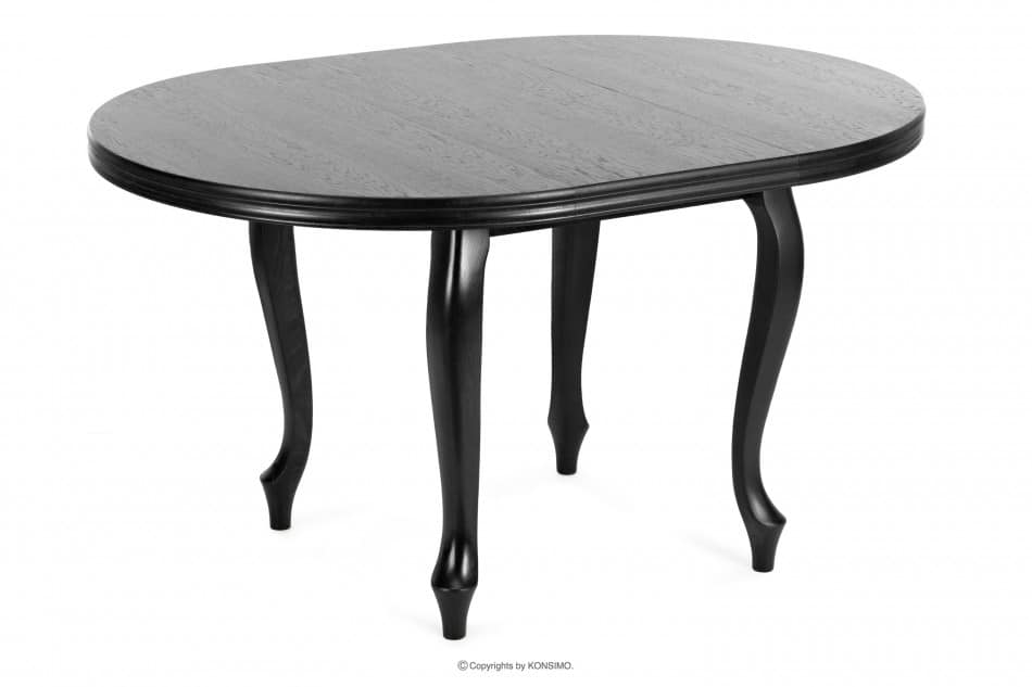 ALTIS Okrągły stół rozkładany glamour czarny czarny - zdjęcie 3