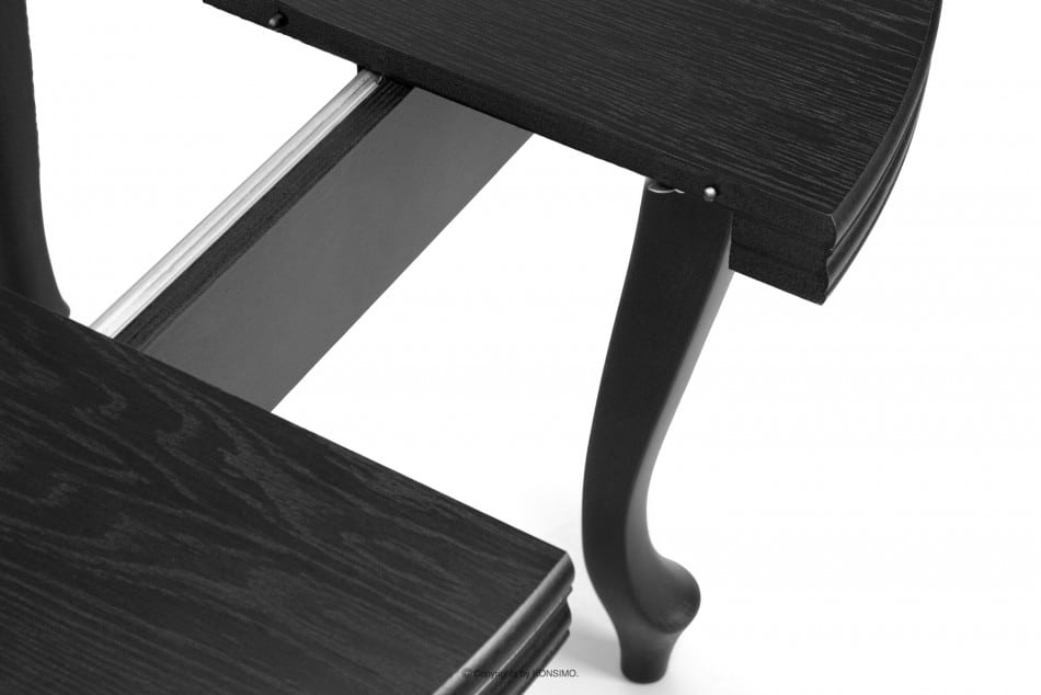 ALTIS Okrągły stół rozkładany glamour czarny czarny - zdjęcie 4