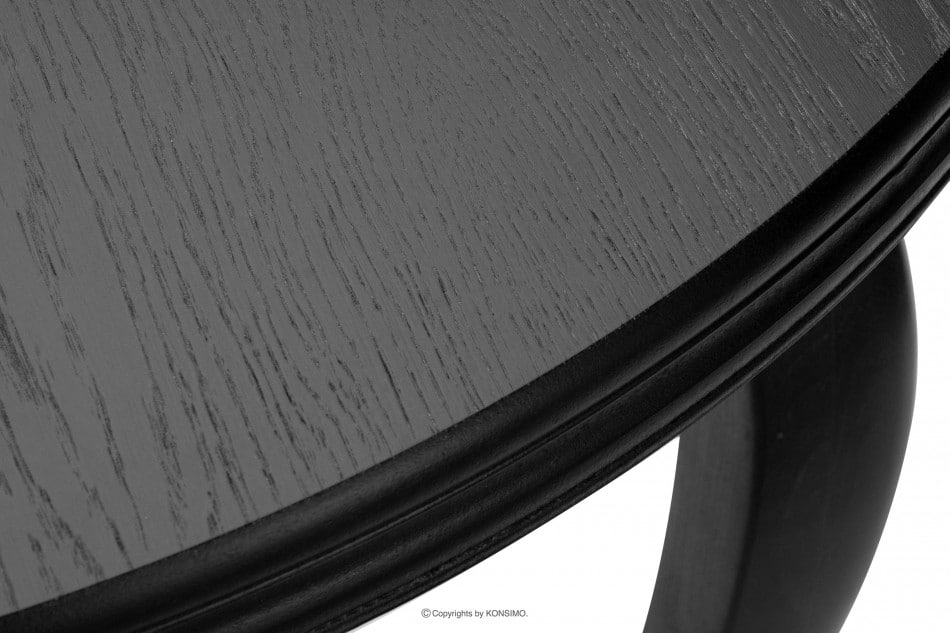 ALTIS Okrągły stół rozkładany glamour czarny czarny - zdjęcie 5