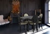 ALTIS Okrągły stół rozkładany glamour czarny czarny - zdjęcie 2
