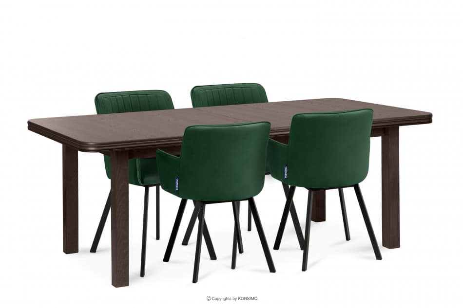COSPE Duży stół do salonu rozkładany orzech orzech ciemny - zdjęcie 9