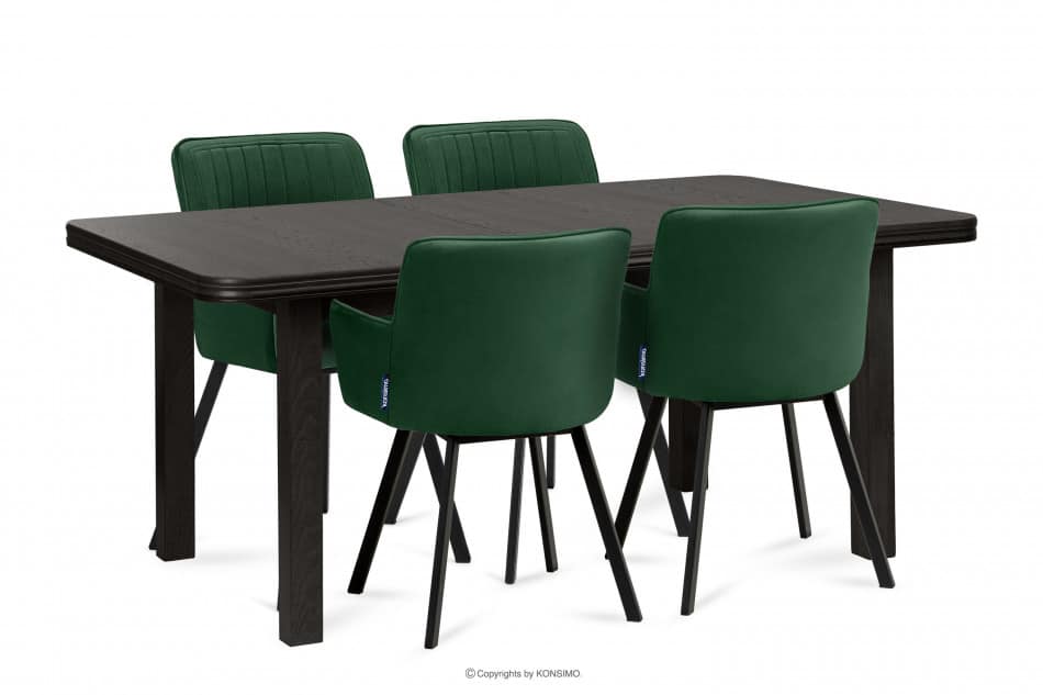 COSPE Stół do salonu rozkładany 140 cm wenge wenge - zdjęcie 9