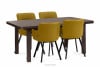 COSPE Stół do salonu rozkładany 140 cm orzech orzech ciemny - zdjęcie 10