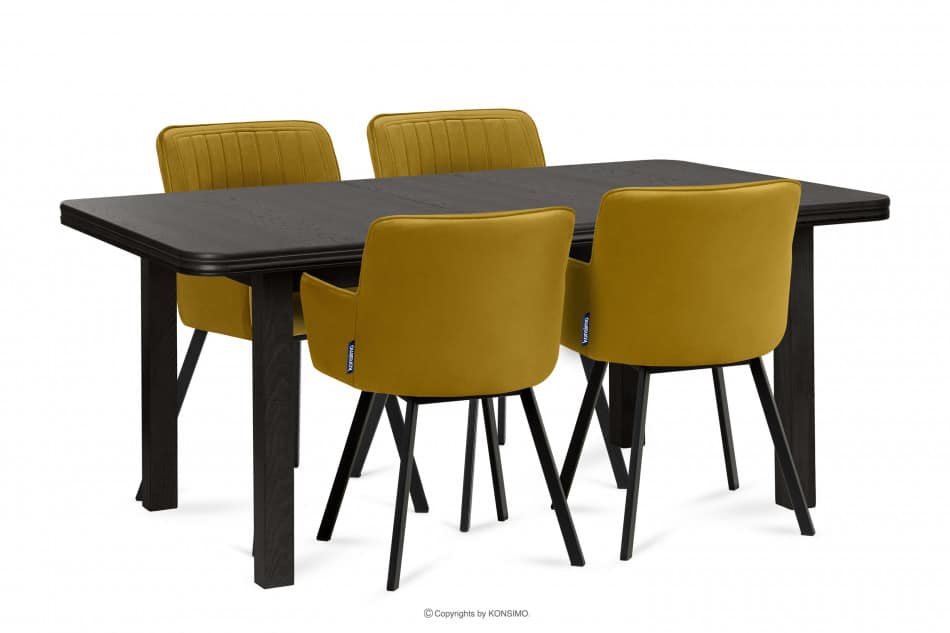 COSPE Duży stół do salonu rozkładany 140 cm wenge wenge - zdjęcie 8
