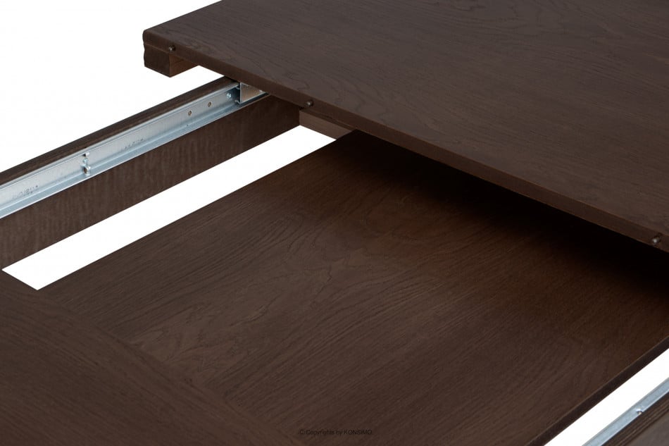 COSPE Duży stół do salonu rozkładany 140 cm orzech orzech ciemny - zdjęcie 5